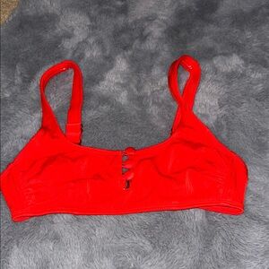 Vibrant Red Bikini Top